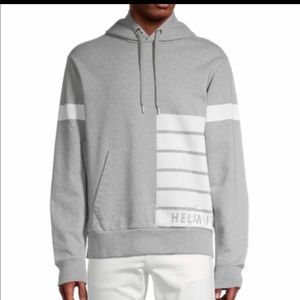 Helmut Lang Striped Hoodie Gray